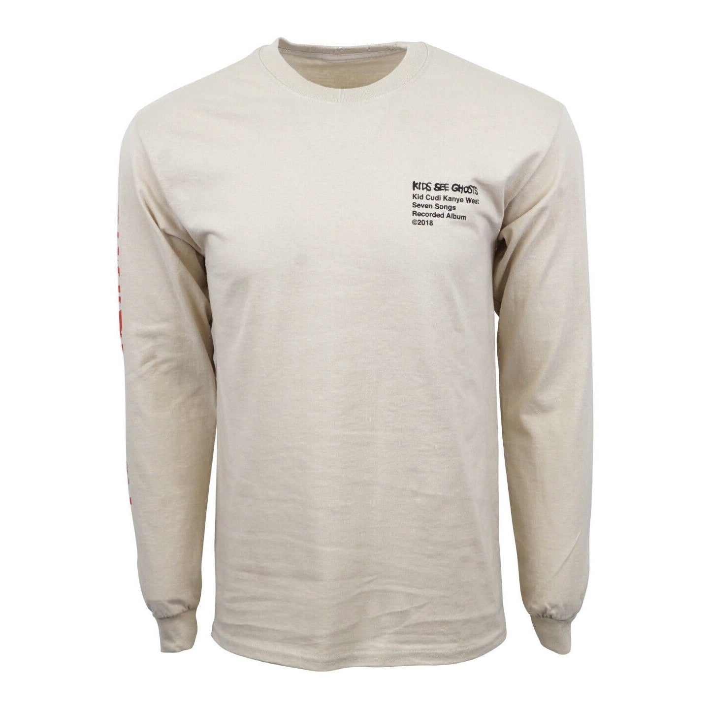 Kanye West Kid Cudi Kids See Ghost Mens Long Sleeves T shirt