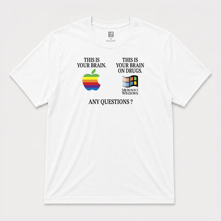 Brain On Drugs Computer Wars Graphic White T Shirt