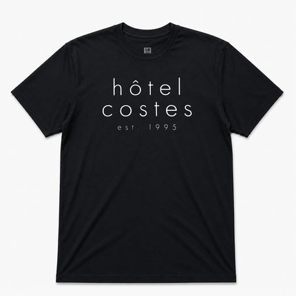 Y2k Hotel Costes Paris Graphic Black T Shirt