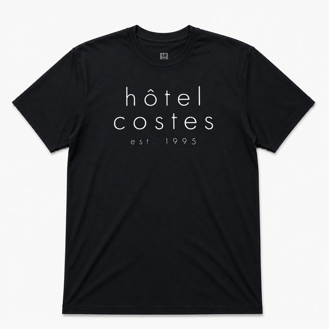 Y2k Hotel Costes Paris Graphic Black T Shirt