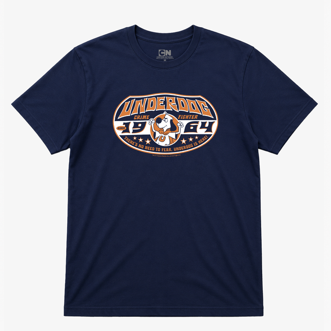 1964 Cartoon Network Under Dog Navy Graphic T shirt
