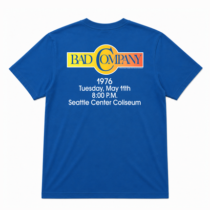 1976 Bad Company   Graphic T shirt Royal Blue