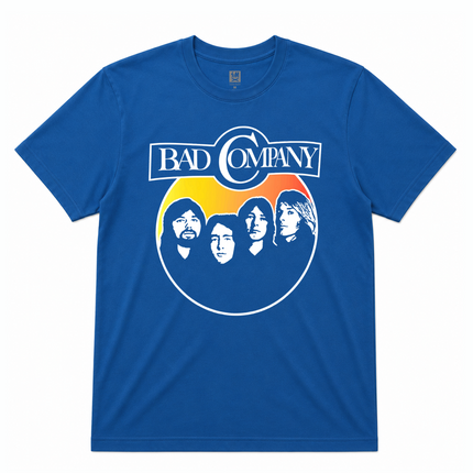 1976 Bad Company   Graphic T shirt Royal Blue