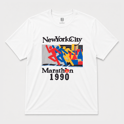1990 New york City Marathon  Graphic T shirt White