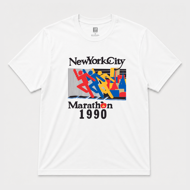 1990 New york City Marathon  Graphic T shirt White