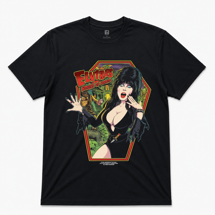 1991 Elvira house Of Horror Graphic T shirt Black