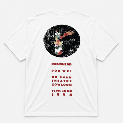 1994 Radiohead 'Hong Kong' Honey Pablo Ultra Rare Graphic White T Shirt