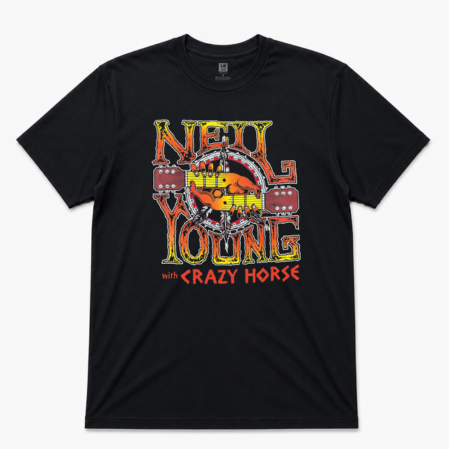 1997 Neil Young With Crazyhorse Tour Black T Shirt
