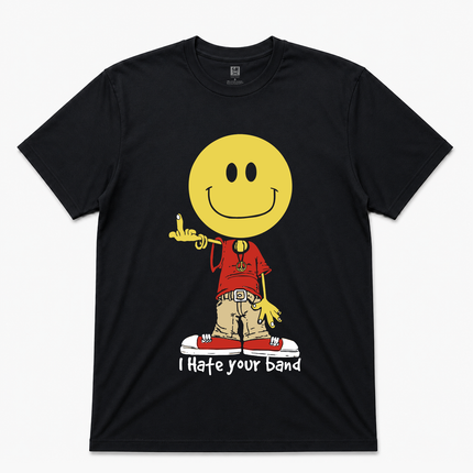 1998 I Hate Your Band Graphic Black T Shirt