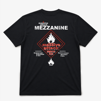 1998 Massive Attack Mezzanine Euro Tour Graphic T Shirt