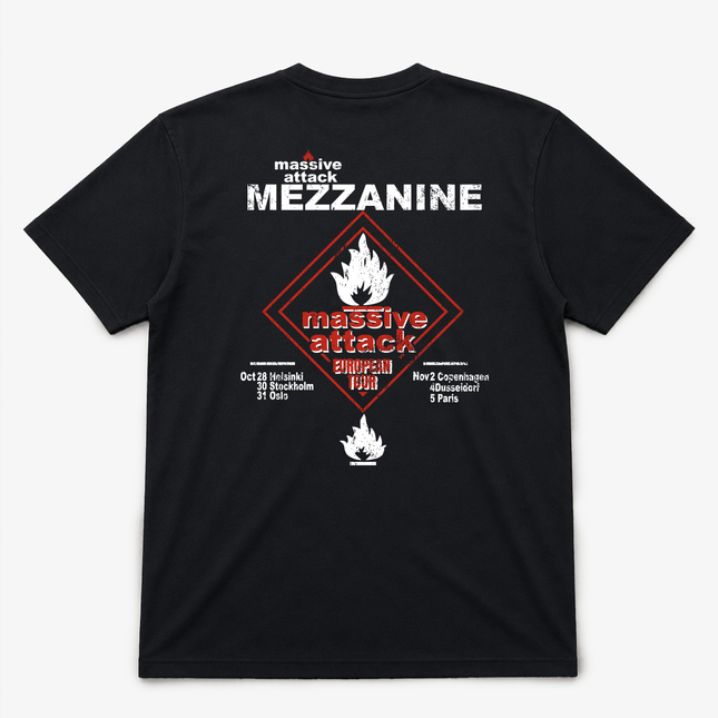 1998 Massive Attack Mezzanine Euro Tour Graphic T Shirt