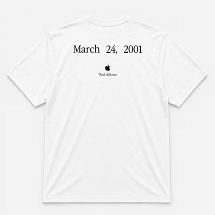 2001 Apple 'X' The Future Is Here Graphic White T Shirt