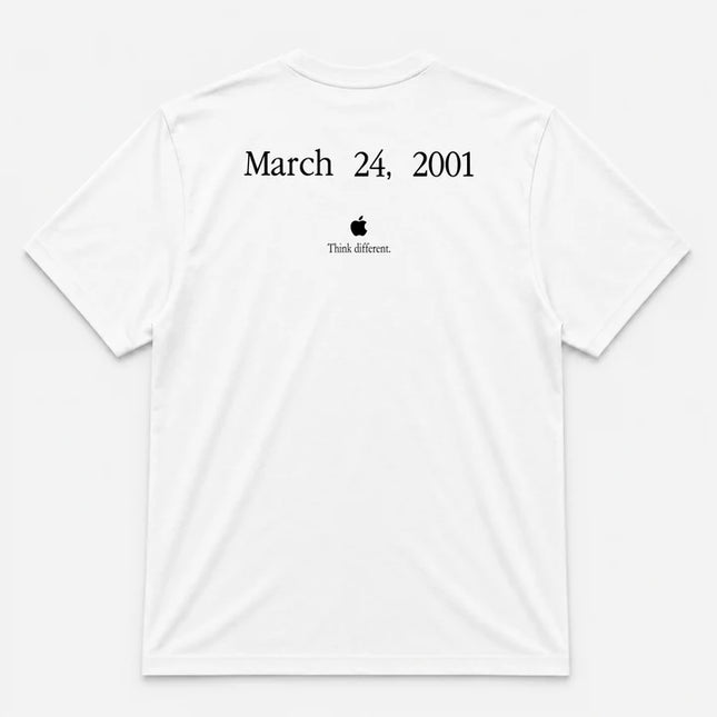 2001 Apple 'X' The Future Is Here Graphic White T Shirt