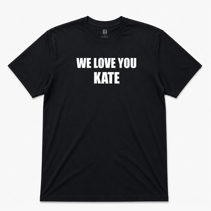 2006 We Love You Kate Graphic Black T Shirt