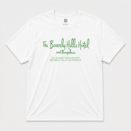 90s Beverly Hills Hotel & Bungalows Graphic White T Shirt