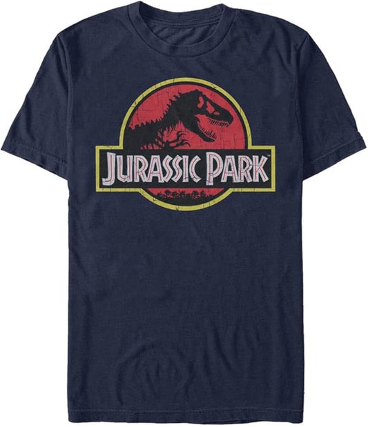 Jurassic Park Movie Logo T shirt Navy