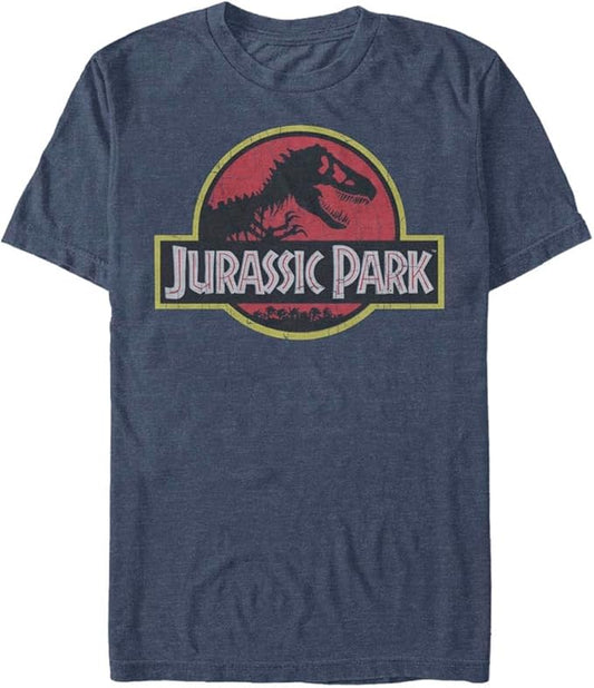 Jurassic Park Movie Logo T shirt Heather