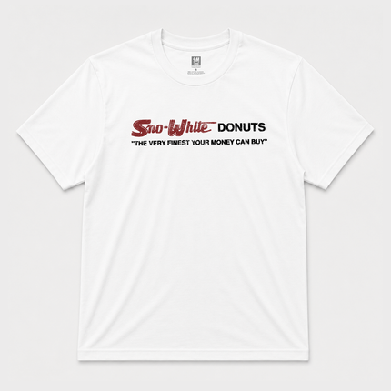 70s Sno White Donuts Graphic White T Shirt