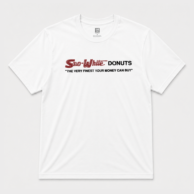 70s Sno White Donuts Graphic White T Shirt