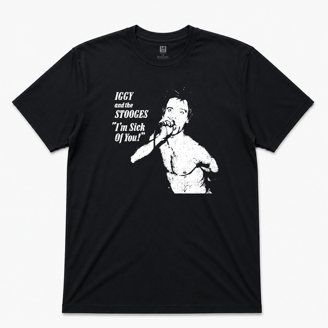 90's Stooges Sick Of You Promo Black T Shirt