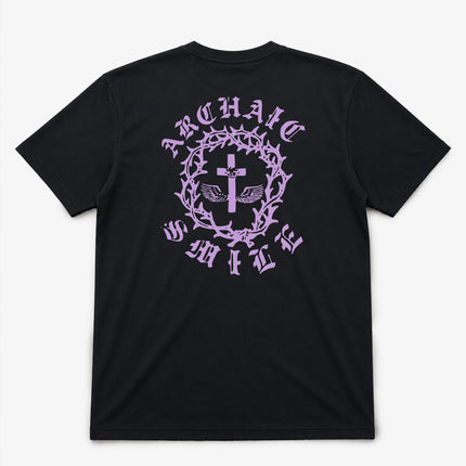 90s Acid Drop 'Archaic Smile' Graphic Black T Shirt