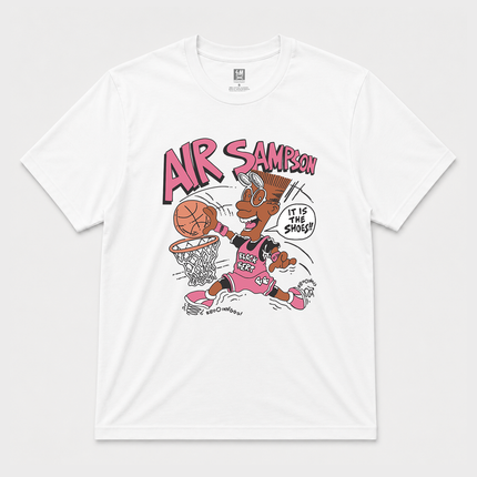 90s Air Sampson 'Black Bert' White T Shirt New