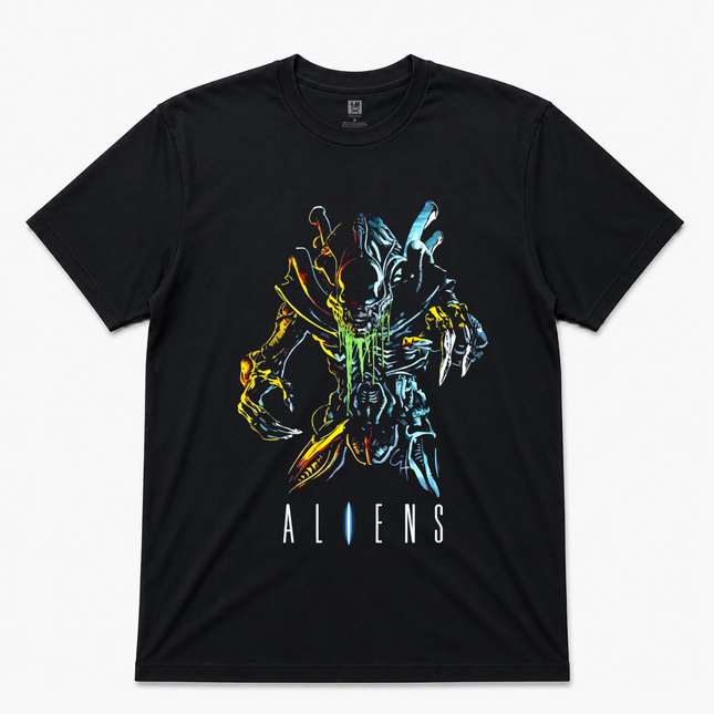 90s Aliens Promo Graphic Black T Shirt