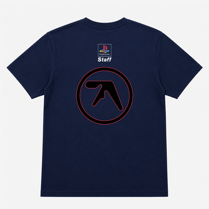 90s Aphex Twin 'Playstation Staff' Navy T Shirt