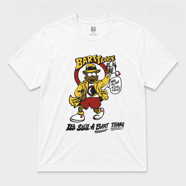 90s Bootleg Bart Tracy White T Shirt