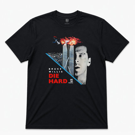 90s Die Hard Bruce Willis Black T Shirt