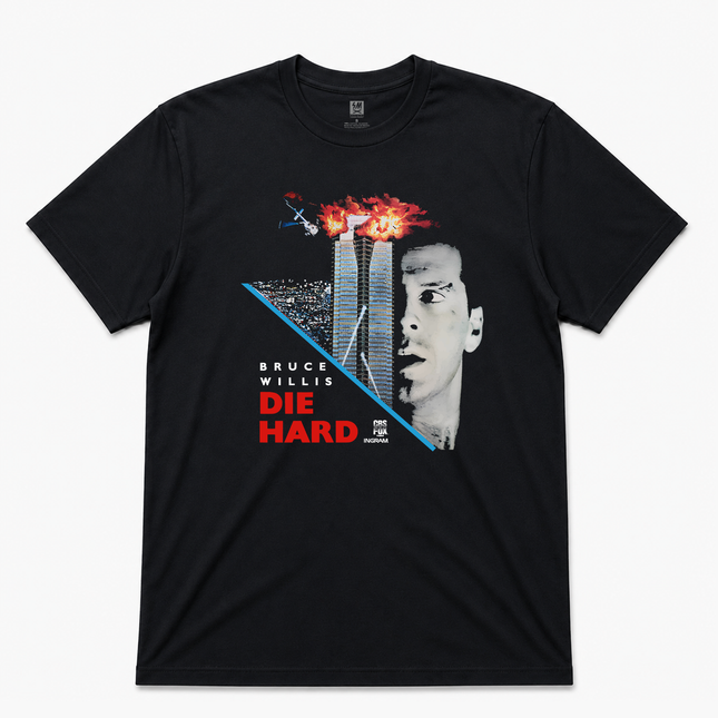 90s Die Hard Bruce Willis Black T Shirt