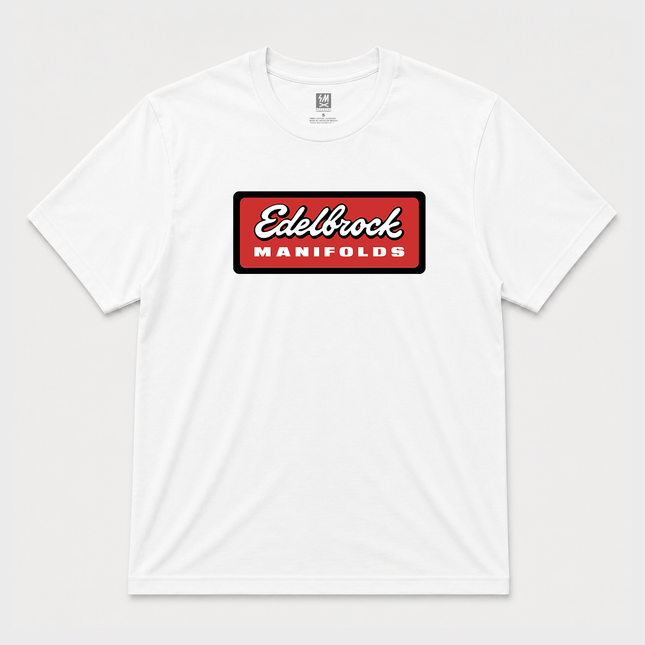 90s Edelbrock Manifolds Distress Art White T Shirt