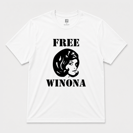 90s Free Winona Graphic White T Shirt
