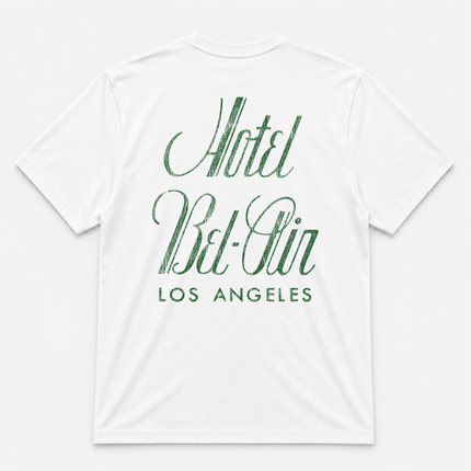 90s Hotel Bel-Air Distressed Logo White T Shirt