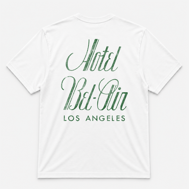 90s Hotel Bel-Air Distressed Logo White T Shirt