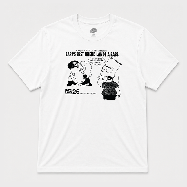 90s Simpsons 'bart's Friend Lands A Babe' Tv Guide T Shirt Official Item