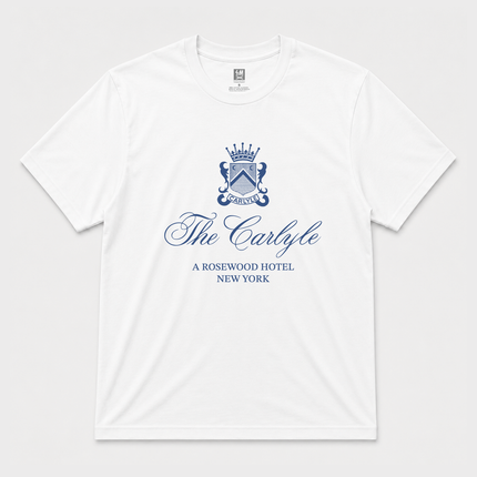 90s The Carlyle New York Graphic White T Shirt