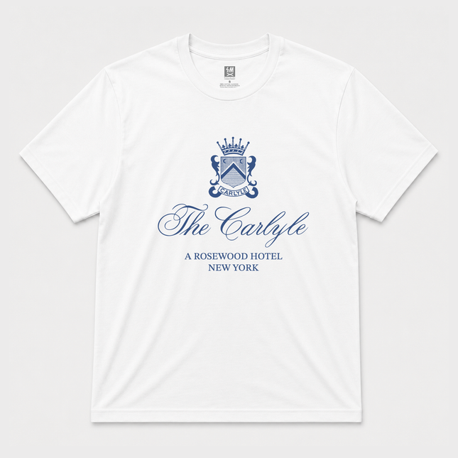 90s The Carlyle New York Graphic White T Shirt