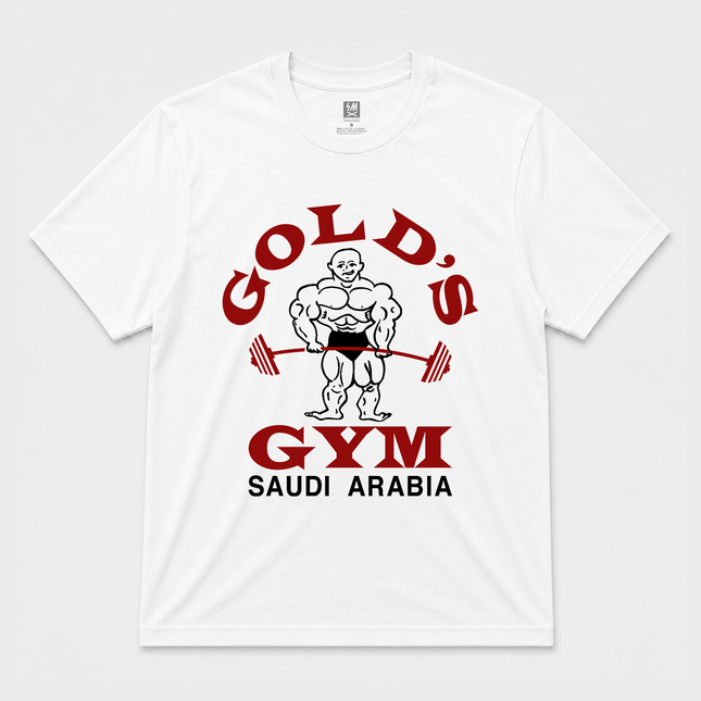 90s  gym Saudi Arabia Graphic White T Shirt