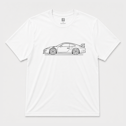 911 Gt3 Graphic White Mens T Shirt