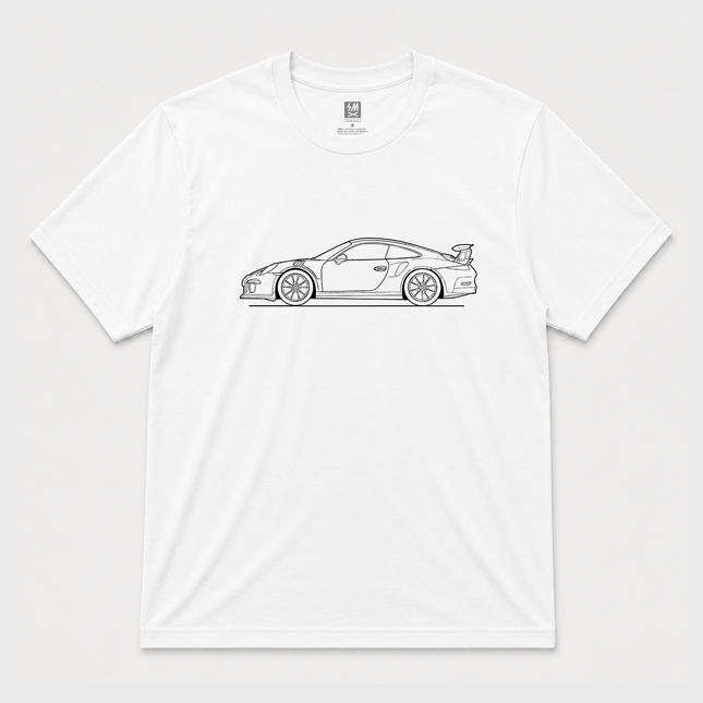 911 Gt3 Graphic White Mens T Shirt
