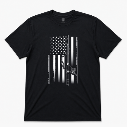 American Flag Fishing T Shirt