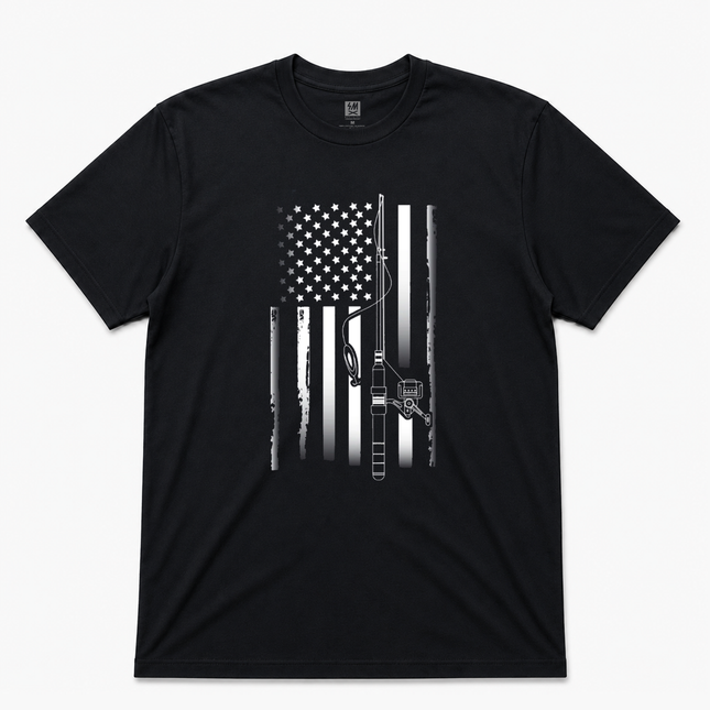 American Flag Fishing T Shirt