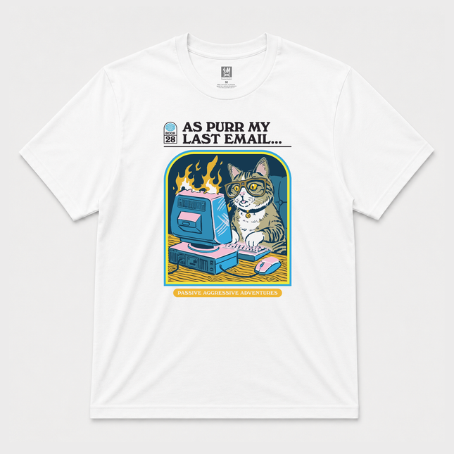 As Per My Last Email Cat Graphic T shirt White