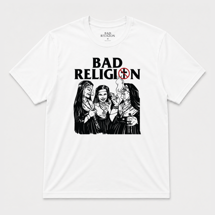Bad Religion Smoking Nun Graphic T shirt