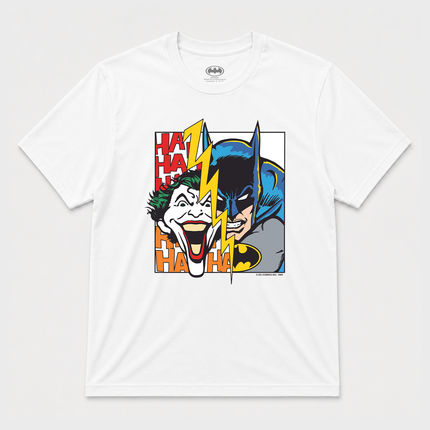 Batman And Joker Mens White Graphic T shirt