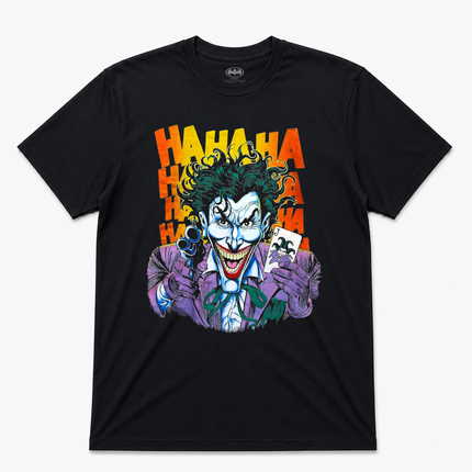 Batman The Joker Hahaha Graphic Black T Shirt