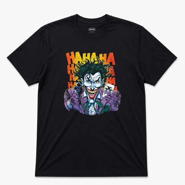 Batman The Joker Hahaha Graphic Black T Shirt