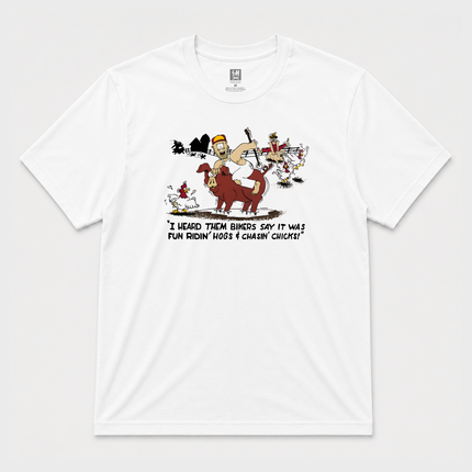 Biker Riding Hogs & chasin Chicks T shirt