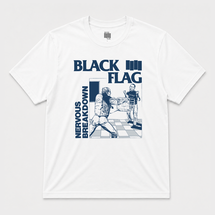 Black Flag Nervous Breakdown Graphic White T Shirt